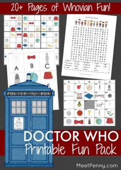 Doctor Who Inspired Fun Pack FREE Printable