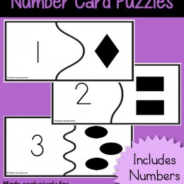 Free Number Card Puzzles – Numbers 1-12