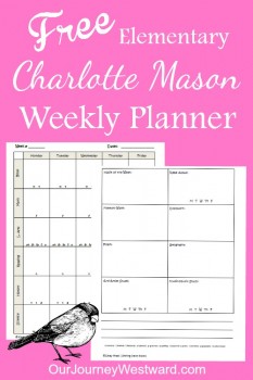 FREE Charlotte Mason Style Planner