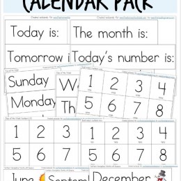 FREE Wall/ Bulletin Board Calendar Pack Instant Download