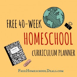 FREE 40 WEEK HOMESCHOOL CURRICULUM PLANNER – instant download!