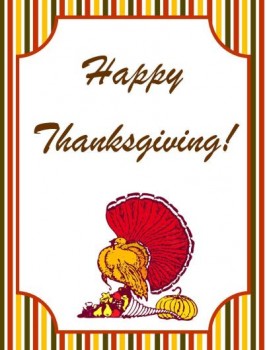 FREE Thanksgiving Dinner Name Tag Printables
