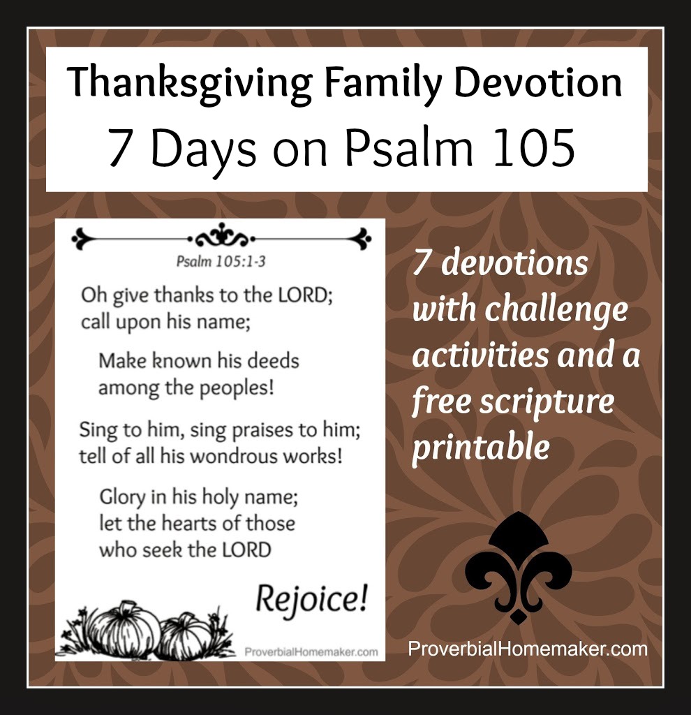 7 Day Thanksgiving Family Devotional {subscriber freebie}