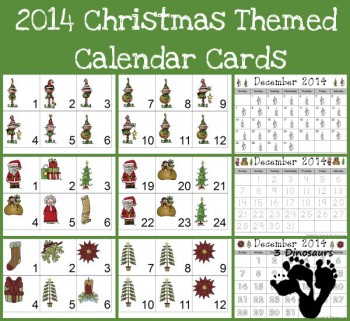 FREE 2014 Christmas Calendar Printables