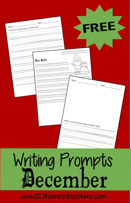 FREE December Writing Prompts