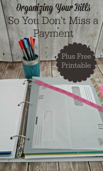 FREE Organizing Your Bills Binder Printable
