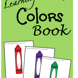 FREE LEARNING COLORS BOOK (instant download)