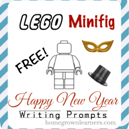 FREE LEGO Minifig New Year's Writing Prompts