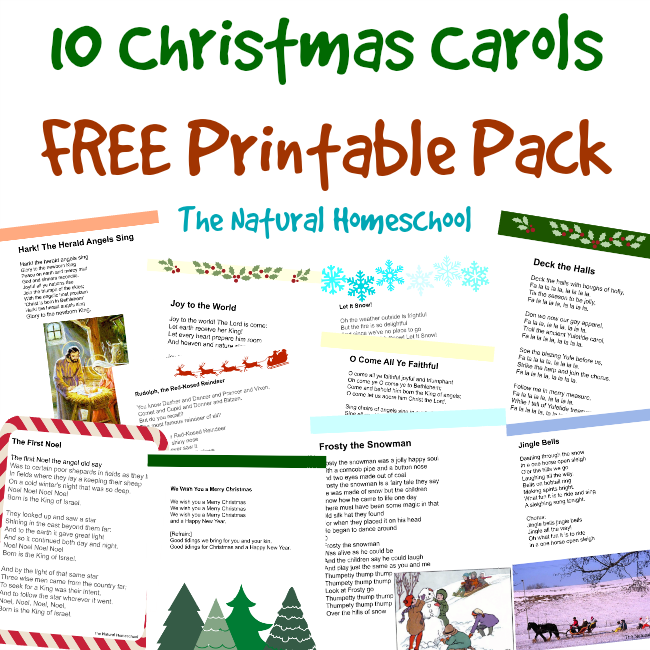 FREE Christmas Carols Printable Pack