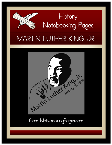 free martin luther king jr. notebooking pages