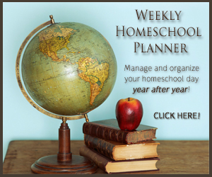 weekly homeschool planner sale