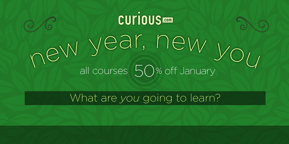 50% off ALL Curious Courses