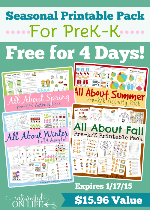 free seasonal preschool printables