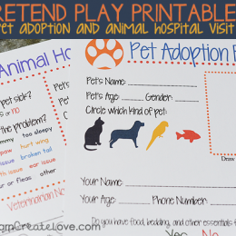 FREE Pretend Play Printables for Animals and Pet Adoption