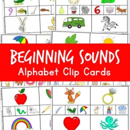 FREE BEGINNING SOUNDS ALPHABET CLIP CARDS (instant download)