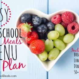 Easy Homeschool Meals Menu Plan