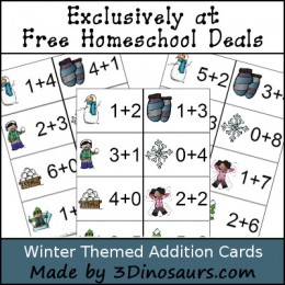 FREE WINTER THEMED ADDITION CARDS (instant download)