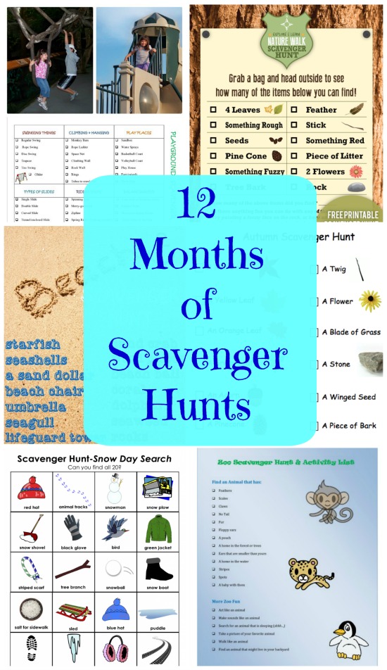 FREE Printable Scavenger Hunts (50+)
