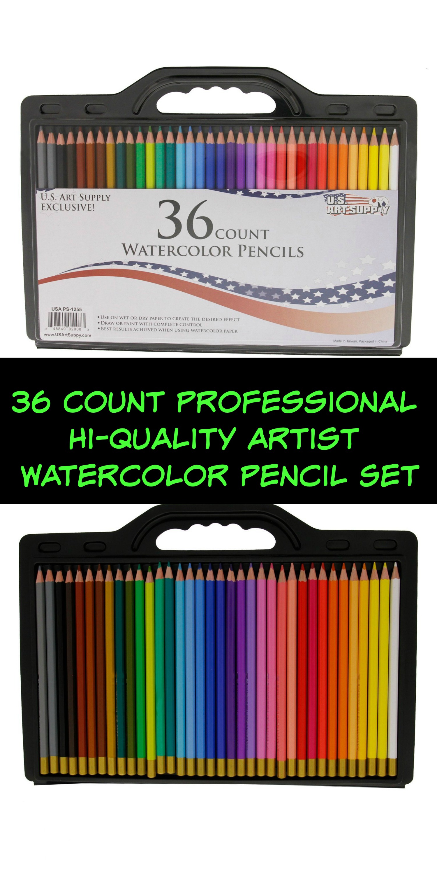 36 Count Professional HiQuality Artist Watercolor Pencil Set only 10.