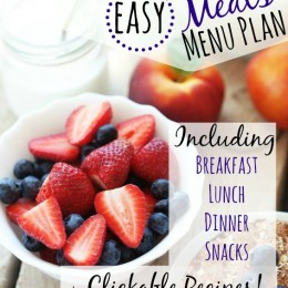 Easy Homeschool Meals Menu Plan