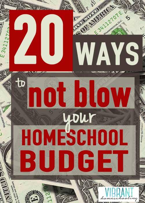 20 Ways to NOT BLOW Your Homeschool Budget