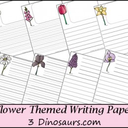 FREE Flower Themed Writing Paper