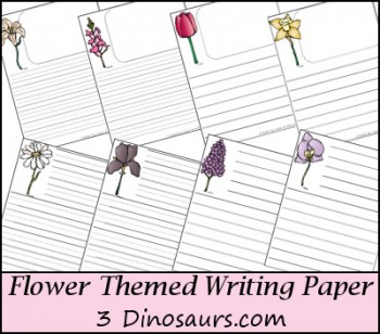 FREE Flower Themed Writing Paper