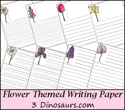 FREE Flower Themed Writing Paper