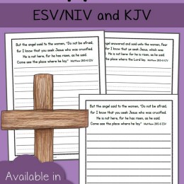 FREE Easter Verse Copywork Pages