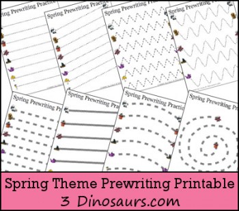 FREE Prewriting Printables with Spring Theme