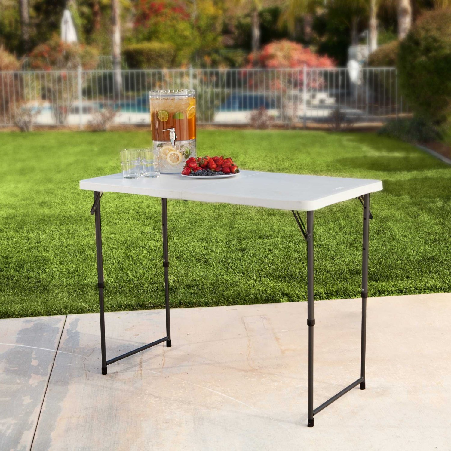 4 Foot Adjustable Height Utility Table Only $29.70! 