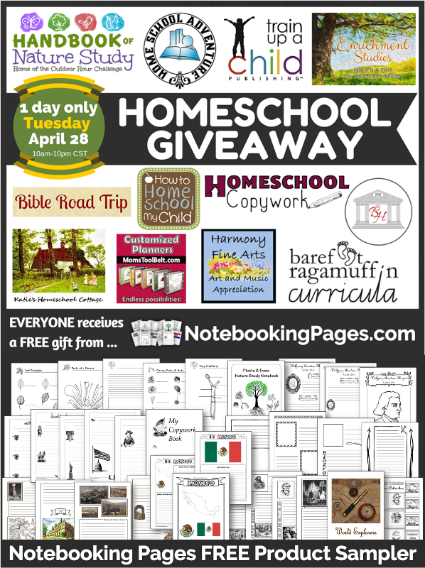 HUGE Homeschool Giveaway- $850 Value: TODAY Only!