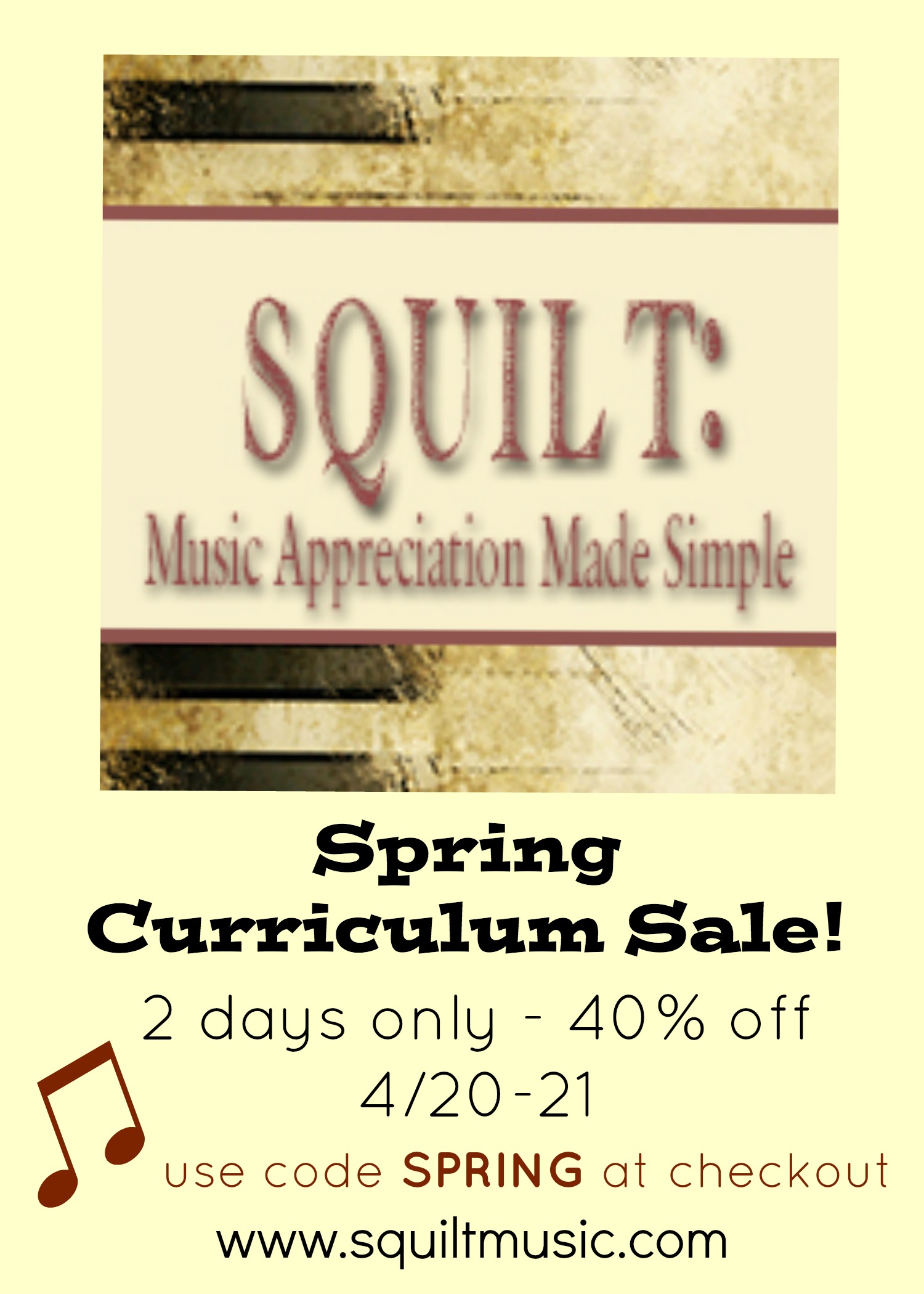 40% Off SQUILT Music Appreciation Volumes & Bundles!