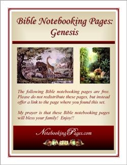 Free Genesis Notebooking Pages