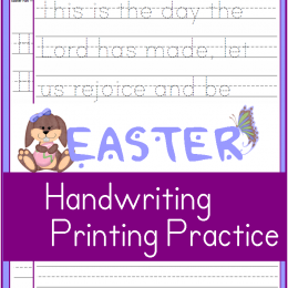 FREE Easter Themed Handwriting Sheets
