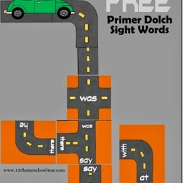 FREE Crazy Roads Sight Words Game