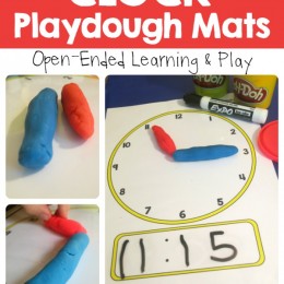 FREE Playdough Time telling mat