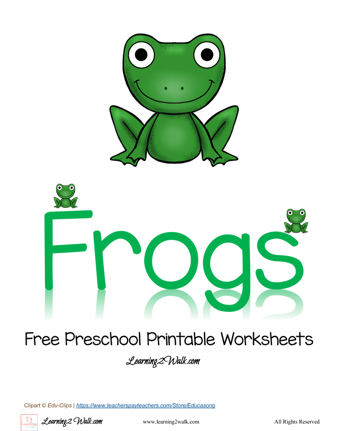 FREE Preschool Frog Worksheets Pack