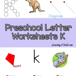 FREE Preschool letter K Worksheets