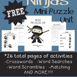 FREE Ninjas Activity and Printable Set