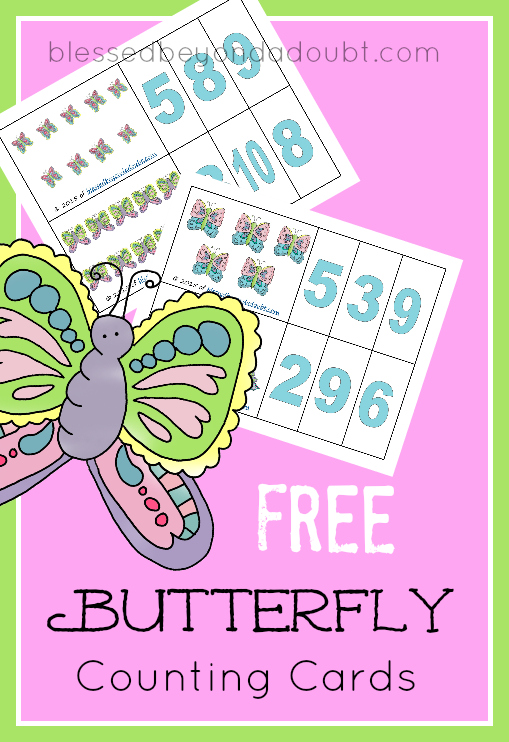 FREE Butterfly Counting Cards