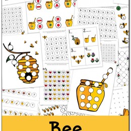 FREE Bee Themed Dot-a-Dot Pages