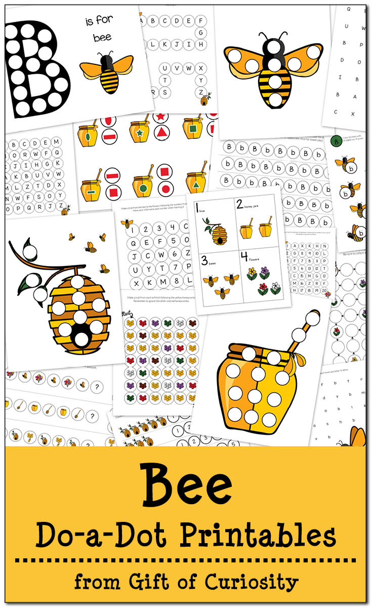 FREE Bee Dot Marker pages