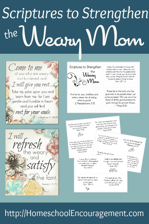 FREE Scriptures for the Weary Mom Printables