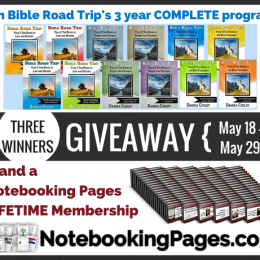 Homeschool Giveaway: Notebooking Pages Lifetime Membership & Complete Bible Road Trip Curriculum