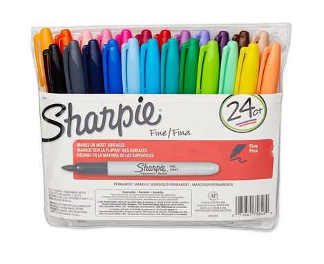 Sharpie 24 Pack Fine Tip Markers Only $10! (Assorted Colors)