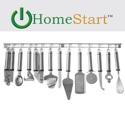 HomeStart 13 Piece Stainless Steel Kitchen Tool Set Only $28!