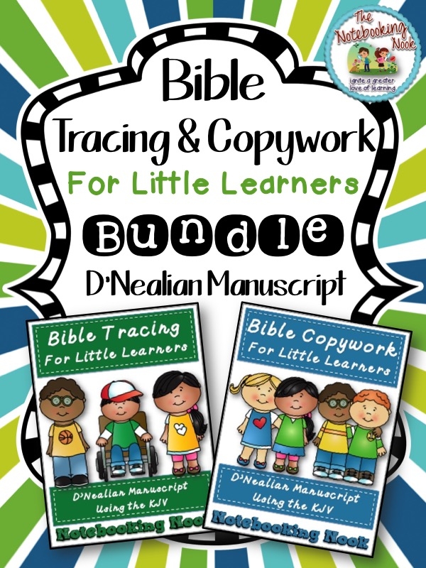 Bible Tracing & Copywork for D'Nealian Manuscript Only $2! (Reg. $6!)