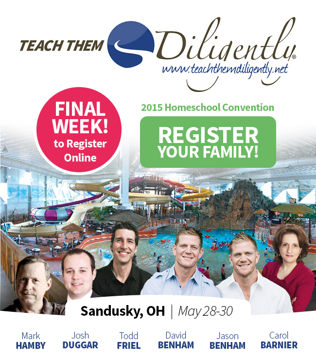 $10 Off Teach Them Diligently Registration & Last Week to Register!  (Sandusky, OH)