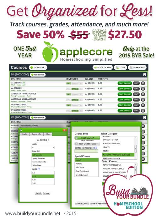 Applecore 1 Year Online Homeschool Planner Only $20.62! (Reg. $55!)